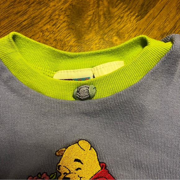 Rare Vintage 90s Disney Winnie the Pooh Baby Ruffle Bubble Romper 24 Months - Picture 12 of 12